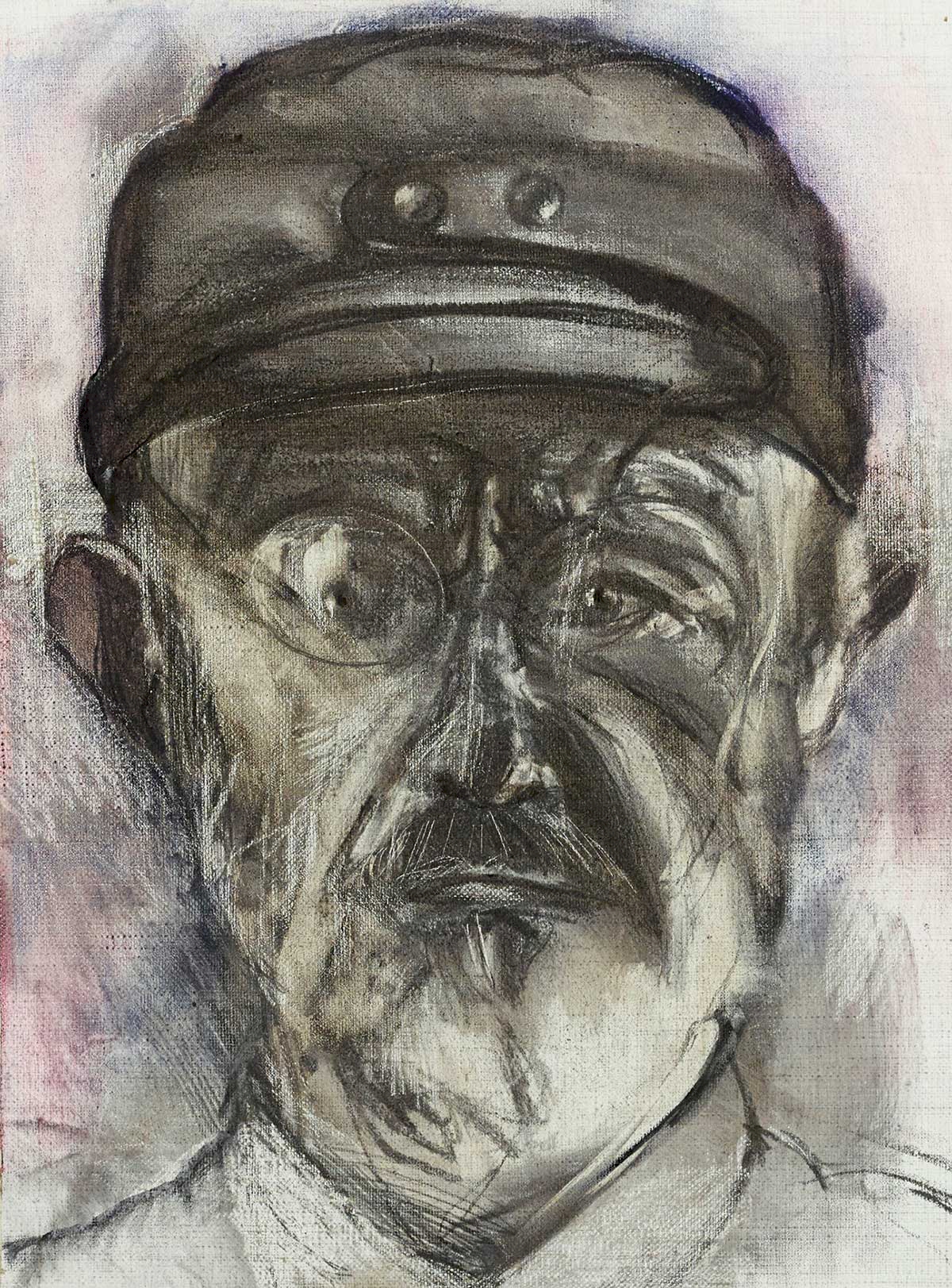 © Jim Dine, Selbstporträt mit Mütze, 1991