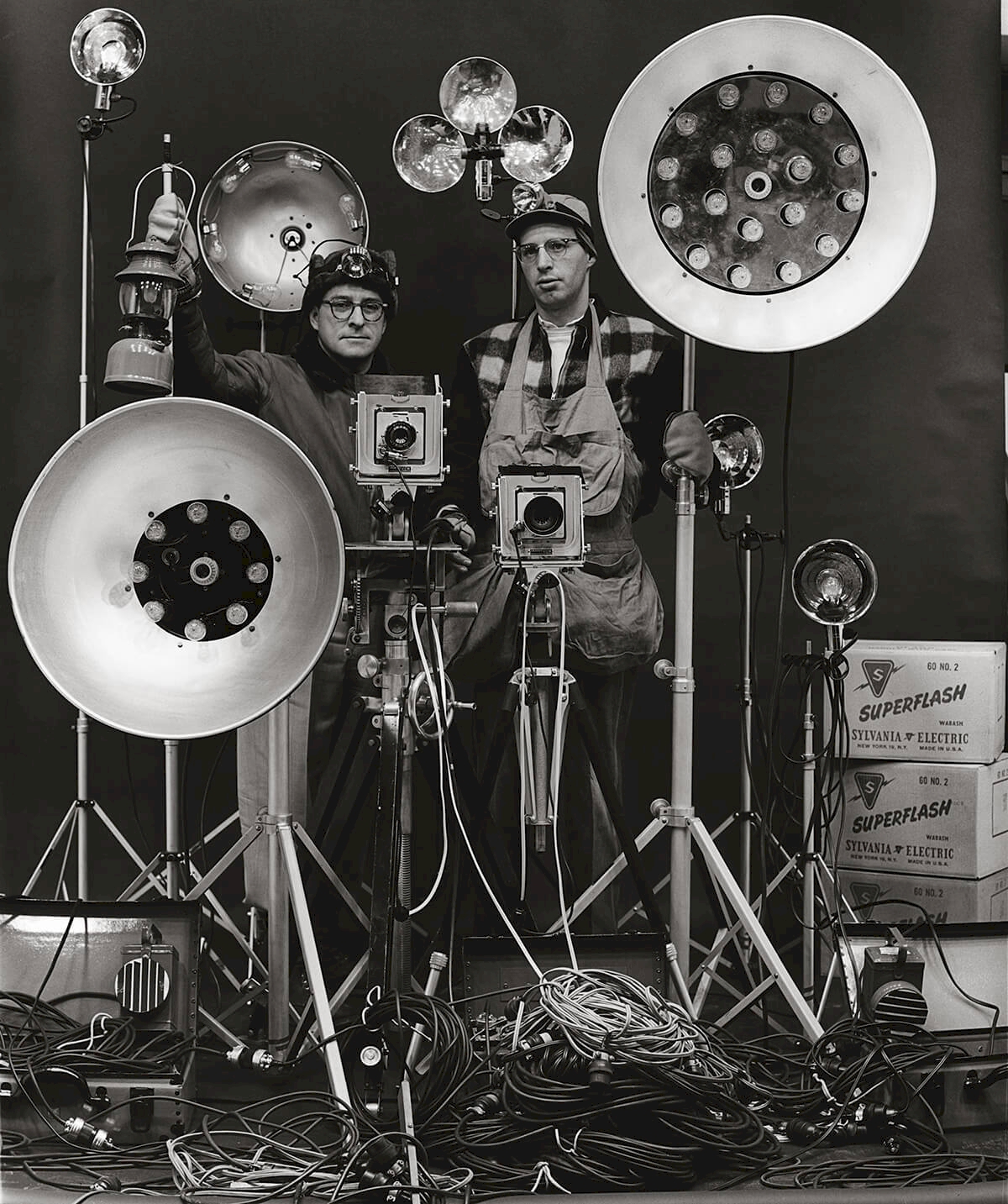 O. WINSTON LINK AND GEORGE THOM, WITH NIGHT FLASH EQUIPMENT New York City, New York, 1956 © O. Winston Link / O. Winston Link Museum, Roanoke, Virginia