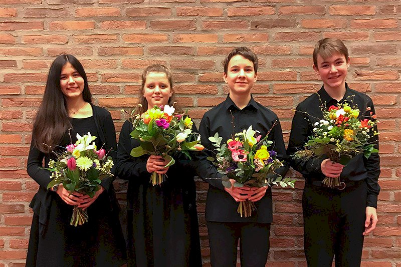 Preisträger 2020: Jasmin Andersohn, Hanna Gudehege, Konstantin Schunk und Franz Bruder