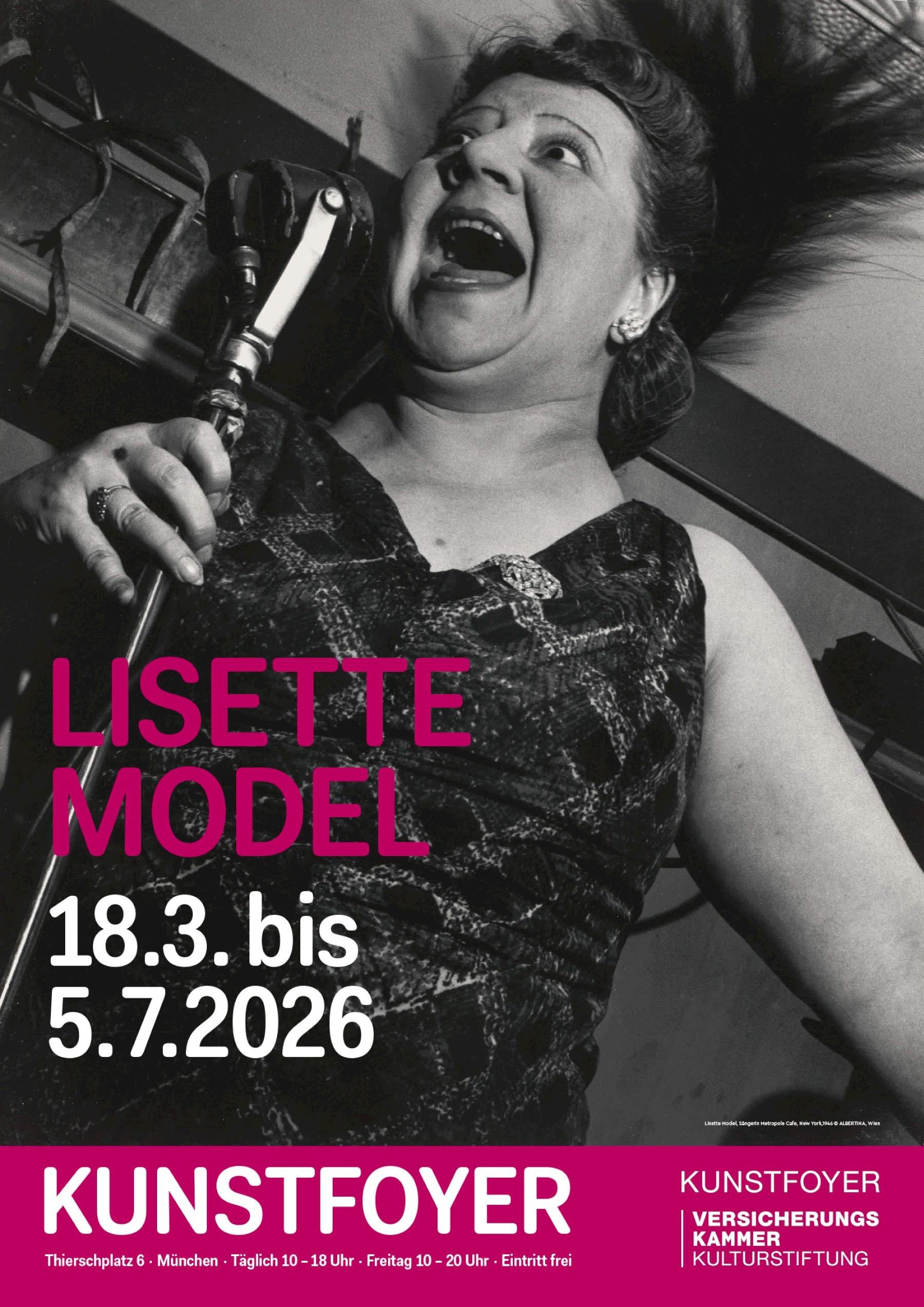 Lisette Model, Sängerin Metropole Cafe, New York,1946 © ALBERTINA, Wien